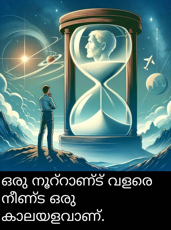 നീണ്ട: ഒരു നൂറ്റാണ്ട് വളരെ നീണ്ട ഒരു കാലയളവാണ്.