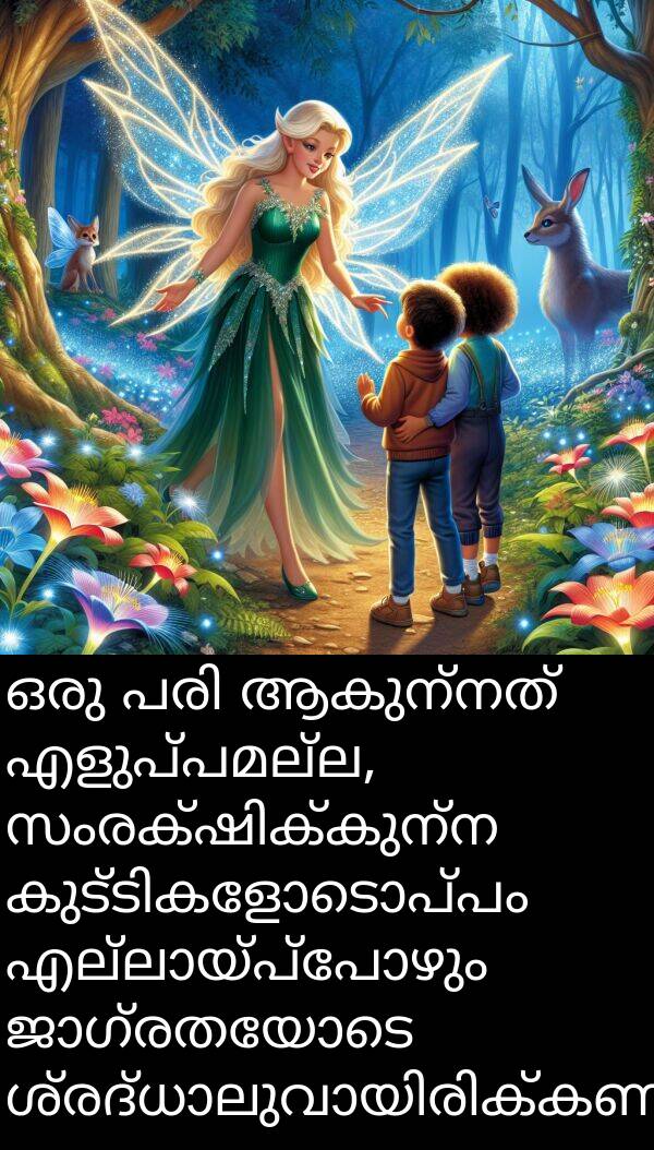 ആകുന്നത്: ഒരു പരി ആകുന്നത് എളുപ്പമല്ല, സംരക്ഷിക്കുന്ന കുട്ടികളോടൊപ്പം എല്ലായ്പ്പോഴും ജാഗ്രതയോടെ ശ്രദ്ധാലുവായിരിക്കണം.