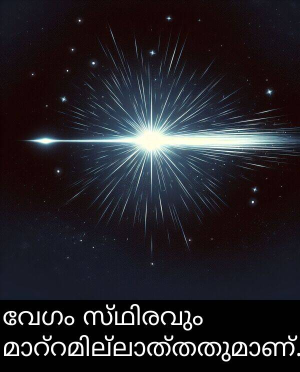വേഗം: വേഗം സ്ഥിരവും മാറ്റമില്ലാത്തതുമാണ്.