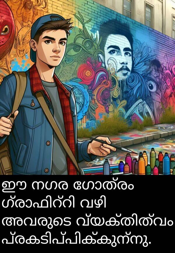 ഗോത്രം: ഈ നഗര ഗോത്രം ഗ്രാഫിറ്റി വഴി അവരുടെ വ്യക്തിത്വം പ്രകടിപ്പിക്കുന്നു.