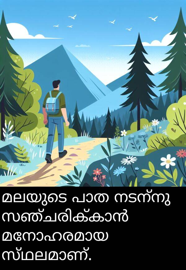 നടന്നു: മലയുടെ പാത നടന്നു സഞ്ചരിക്കാൻ മനോഹരമായ സ്ഥലമാണ്.