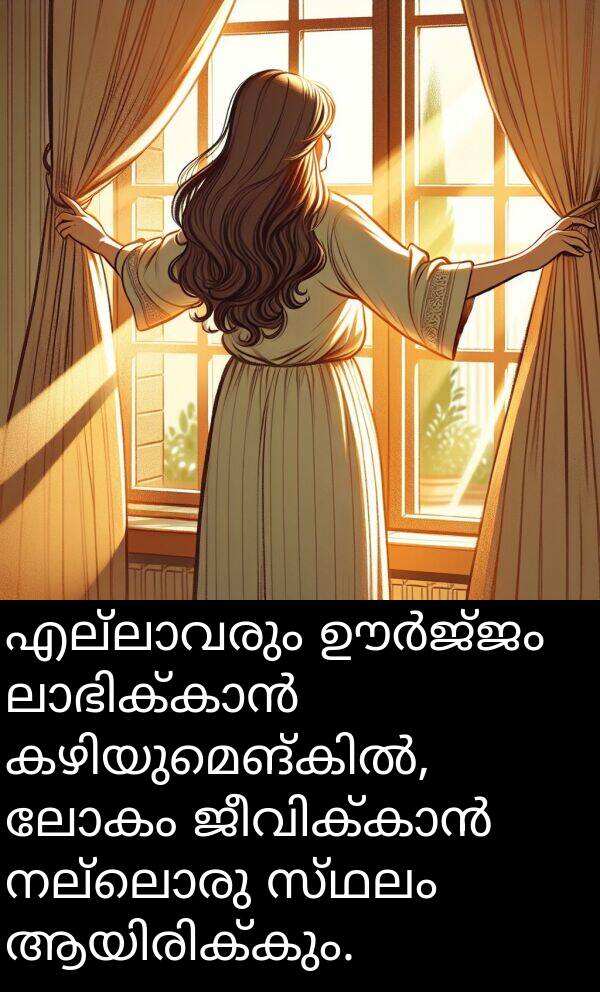 നല്ലൊരു: എല്ലാവരും ഊർജ്ജം ലാഭിക്കാൻ കഴിയുമെങ്കിൽ, ലോകം ജീവിക്കാൻ നല്ലൊരു സ്ഥലം ആയിരിക്കും.