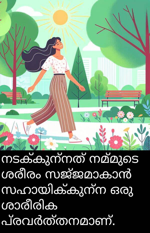 നമ്മുടെ: നടക്കുന്നത് നമ്മുടെ ശരീരം സജ്ജമാകാൻ സഹായിക്കുന്ന ഒരു ശാരീരിക പ്രവർത്തനമാണ്.