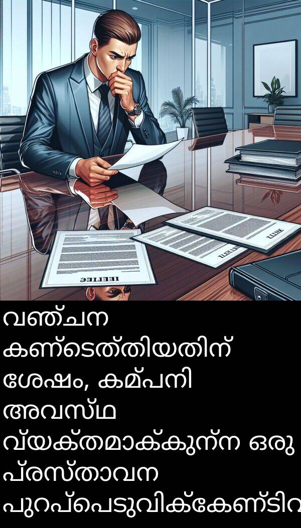 വഞ്ചന: വഞ്ചന കണ്ടെത്തിയതിന് ശേഷം, കമ്പനി അവസ്ഥ വ്യക്തമാക്കുന്ന ഒരു പ്രസ്താവന പുറപ്പെടുവിക്കേണ്ടിവന്നു.