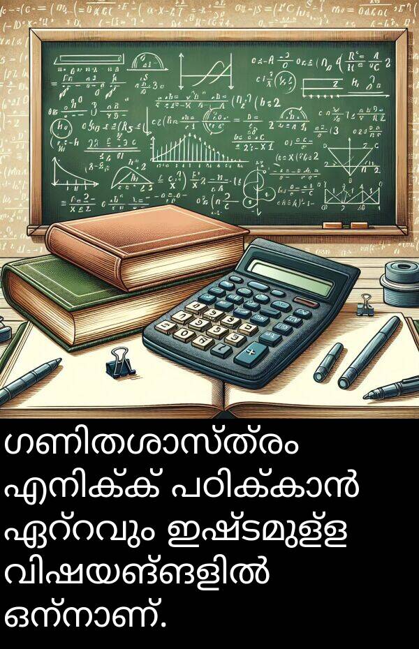 ഇഷ്ടമുള്ള: ഗണിതശാസ്ത്രം എനിക്ക് പഠിക്കാൻ ഏറ്റവും ഇഷ്ടമുള്ള വിഷയങ്ങളിൽ ഒന്നാണ്.