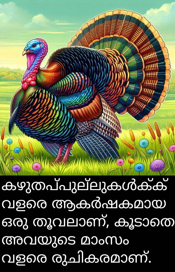 അവയുടെ: കഴുതപ്പുല്ലുകൾക്ക് വളരെ ആകർഷകമായ ഒരു തൂവലാണ്, കൂടാതെ അവയുടെ മാംസം വളരെ രുചികരമാണ്.