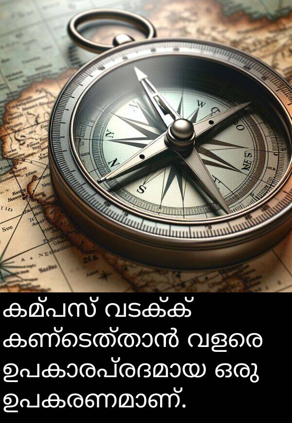 വടക്ക്: കമ്പസ് വടക്ക് കണ്ടെത്താൻ വളരെ ഉപകാരപ്രദമായ ഒരു ഉപകരണമാണ്.
