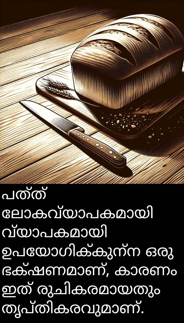 പത്ത്: പത്ത് ലോകവ്യാപകമായി വ്യാപകമായി ഉപയോഗിക്കുന്ന ഒരു ഭക്ഷണമാണ്, കാരണം ഇത് രുചികരമായതും തൃപ്തികരവുമാണ്.