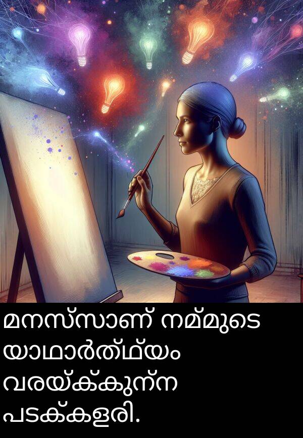 നമ്മുടെ: മനസ്സാണ് നമ്മുടെ യാഥാർത്ഥ്യം വരയ്ക്കുന്ന പടക്കളരി.