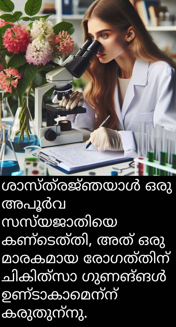 കരുതുന്നു: ശാസ്ത്രജ്ഞയാൾ ഒരു അപൂർവ സസ്യജാതിയെ കണ്ടെത്തി, അത് ഒരു മാരകമായ രോഗത്തിന് ചികിത്സാ ഗുണങ്ങൾ ഉണ്ടാകാമെന്ന് കരുതുന്നു.