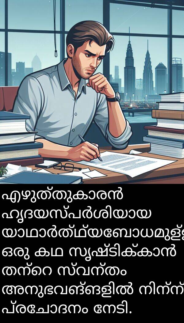 പ്രചോദനം: എഴുത്തുകാരൻ ഹൃദയസ്പർശിയായ യാഥാർത്ഥ്യബോധമുള്ള ഒരു കഥ സൃഷ്ടിക്കാൻ തന്റെ സ്വന്തം അനുഭവങ്ങളിൽ നിന്ന് പ്രചോദനം നേടി.