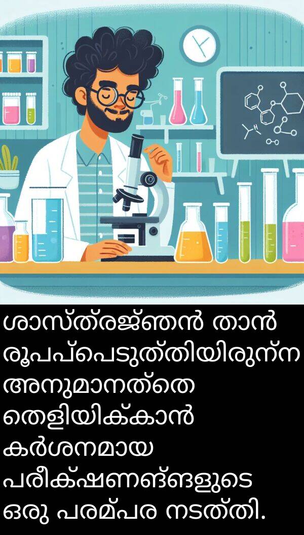 പരമ്പര: ശാസ്ത്രജ്ഞൻ താൻ രൂപപ്പെടുത്തിയിരുന്ന അനുമാനത്തെ തെളിയിക്കാൻ കർശനമായ പരീക്ഷണങ്ങളുടെ ഒരു പരമ്പര നടത്തി.