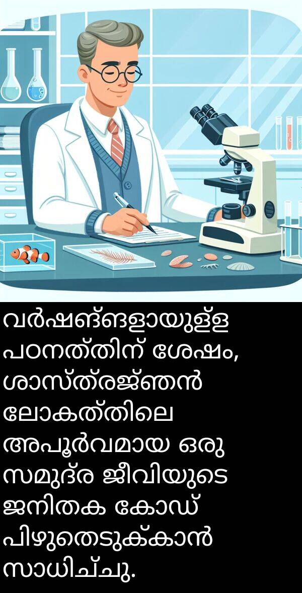 സമുദ്ര: വർഷങ്ങളായുള്ള പഠനത്തിന് ശേഷം, ശാസ്ത്രജ്ഞൻ ലോകത്തിലെ അപൂർവമായ ഒരു സമുദ്ര ജീവിയുടെ ജനിതക കോഡ് പിഴുതെടുക്കാൻ സാധിച്ചു.