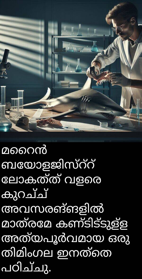 ലോകത്ത്: മറൈൻ ബയോളജിസ്റ്റ് ലോകത്ത് വളരെ കുറച്ച് അവസരങ്ങളിൽ മാത്രമേ കണ്ടിട്ടുള്ള അത്യപൂർവമായ ഒരു തിമിംഗല ഇനത്തെ പഠിച്ചു.