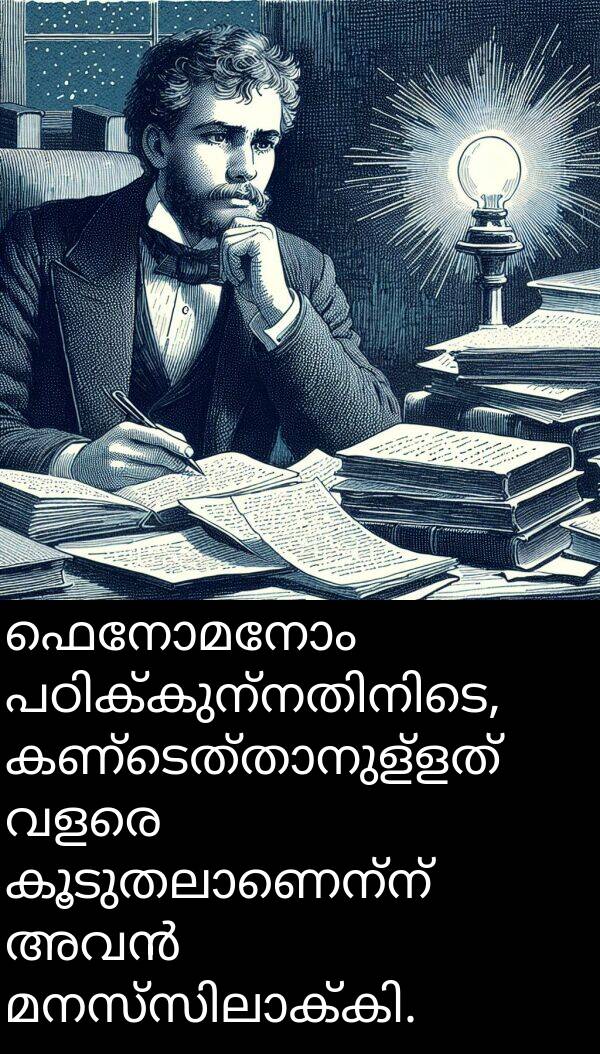 ഫെനോമനോം: ഫെനോമനോം പഠിക്കുന്നതിനിടെ, കണ്ടെത്താനുള്ളത് വളരെ കൂടുതലാണെന്ന് അവൻ മനസ്സിലാക്കി.