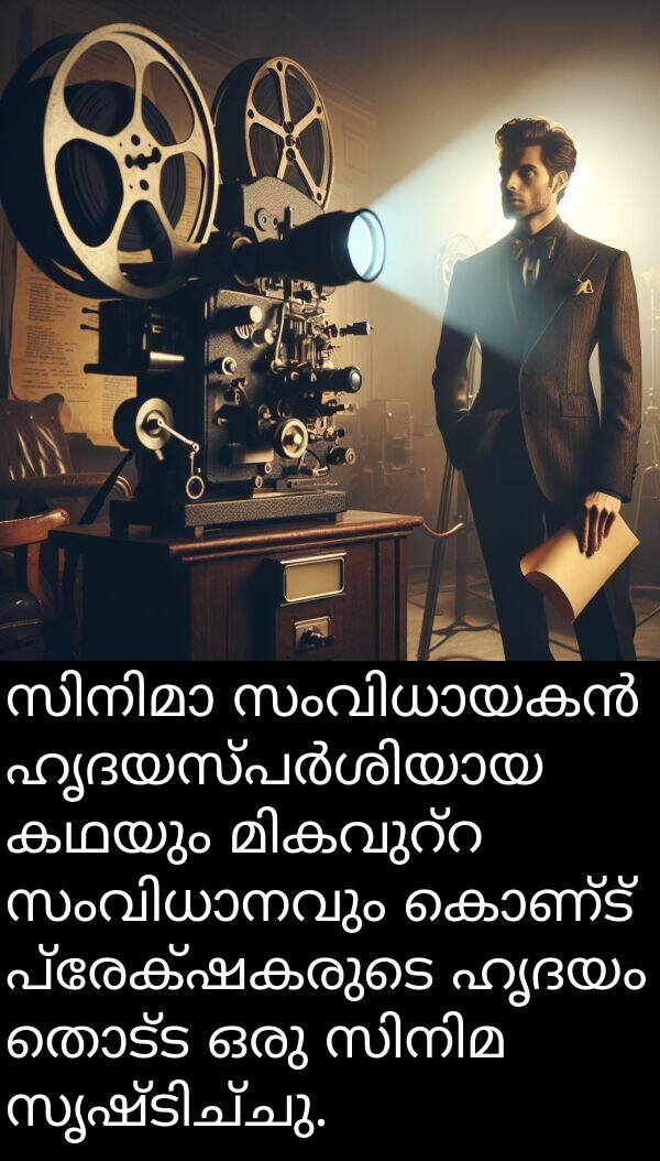 കൊണ്ട്: സിനിമാ സംവിധായകൻ ഹൃദയസ്പർശിയായ കഥയും മികവുറ്റ സംവിധാനവും കൊണ്ട് പ്രേക്ഷകരുടെ ഹൃദയം തൊട്ട ഒരു സിനിമ സൃഷ്ടിച്ചു.