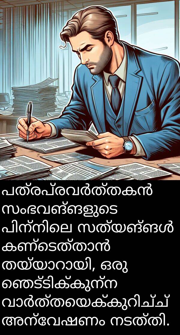 സംഭവങ്ങളുടെ: പത്രപ്രവർത്തകൻ സംഭവങ്ങളുടെ പിന്നിലെ സത്യങ്ങൾ കണ്ടെത്താൻ തയ്യാറായി, ഒരു ഞെട്ടിക്കുന്ന വാർത്തയെക്കുറിച്ച് അന്വേഷണം നടത്തി.