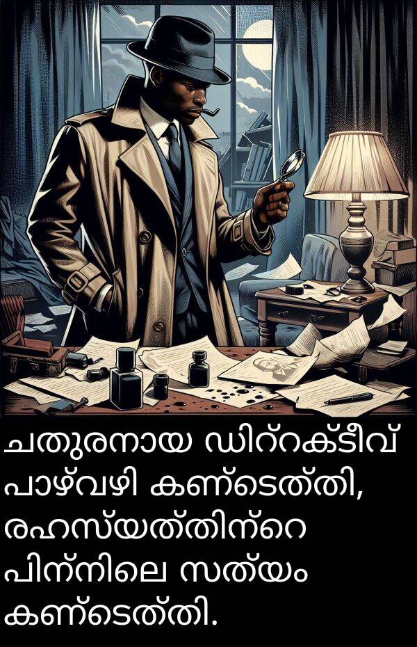 സത്യം: ചതുരനായ ഡിറ്റക്ടീവ് പാഴ്‌വഴി കണ്ടെത്തി, രഹസ്യത്തിന്റെ പിന്നിലെ സത്യം കണ്ടെത്തി.