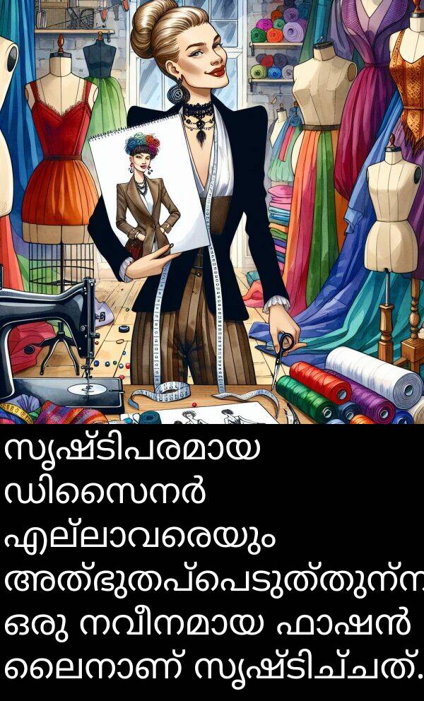 അത്ഭുതപ്പെടുത്തുന്ന: സൃഷ്ടിപരമായ ഡിസൈനർ എല്ലാവരെയും അത്ഭുതപ്പെടുത്തുന്ന ഒരു നവീനമായ ഫാഷൻ ലൈനാണ് സൃഷ്ടിച്ചത്.