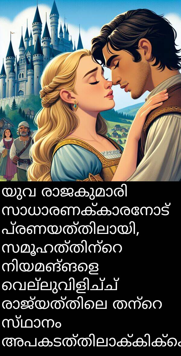 യുവ: യുവ രാജകുമാരി സാധാരണക്കാരനോട് പ്രണയത്തിലായി, സമൂഹത്തിന്റെ നിയമങ്ങളെ വെല്ലുവിളിച്ച് രാജ്യത്തിലെ തന്റെ സ്ഥാനം അപകടത്തിലാക്കിക്കൊണ്ട്.