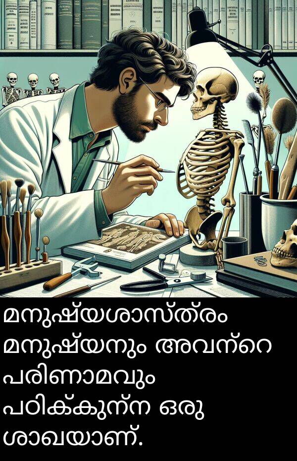മനുഷ്യനും: മനുഷ്യശാസ്ത്രം മനുഷ്യനും അവന്റെ പരിണാമവും പഠിക്കുന്ന ഒരു ശാഖയാണ്.