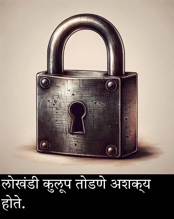 होते: लोखंडी कुलूप तोडणे अशक्य होते.