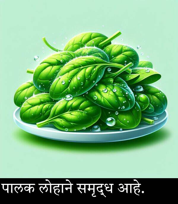 पालक: पालक लोहाने समृद्ध आहे.
