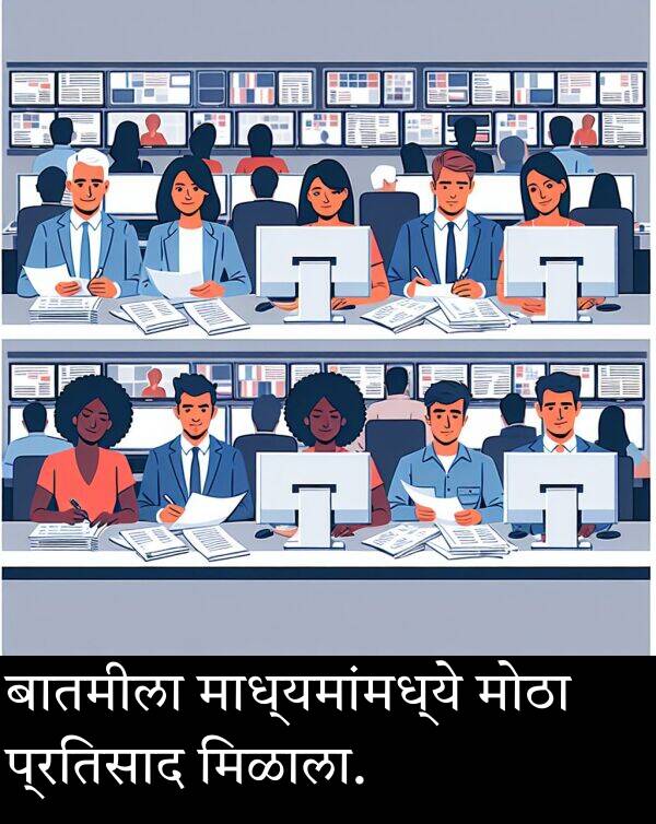 बातमीला: बातमीला माध्यमांमध्ये मोठा प्रतिसाद मिळाला.