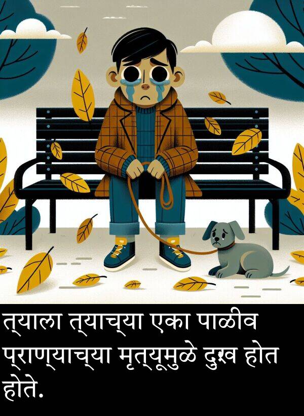 होत: त्याला त्याच्या एका पाळीव प्राण्याच्या मृत्यूमुळे दुःख होत होते.