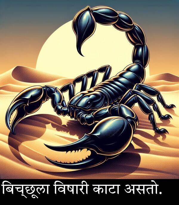 विषारी: बिच्छूला विषारी काटा असतो.