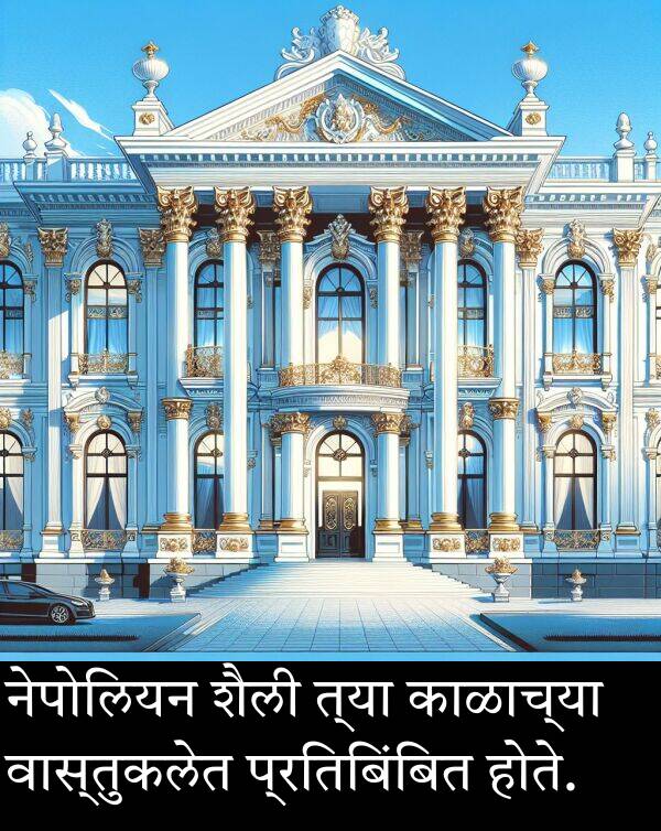 त्या: नेपोलियन शैली त्या काळाच्या वास्तुकलेत प्रतिबिंबित होते.