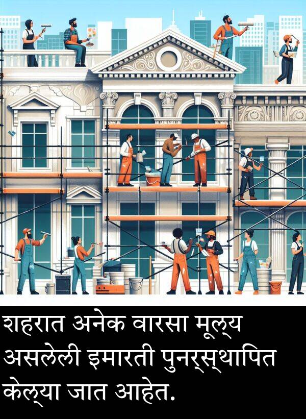 शहरात: शहरात अनेक वारसा मूल्य असलेली इमारती पुनर्स्थापित केल्या जात आहेत.