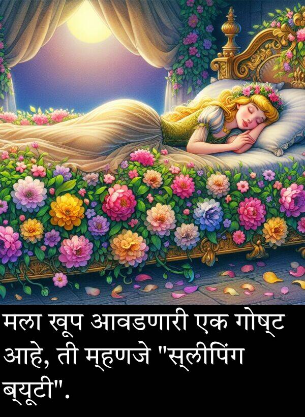 म्हणजे: मला खूप आवडणारी एक गोष्ट आहे, ती म्हणजे "स्लीपिंग ब्यूटी".