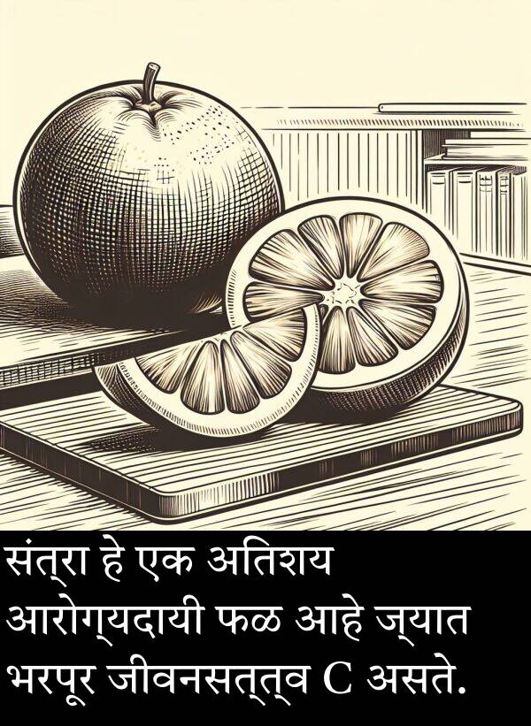 भरपूर: संत्रा हे एक अतिशय आरोग्यदायी फळ आहे ज्यात भरपूर जीवनसत्त्व C असते.