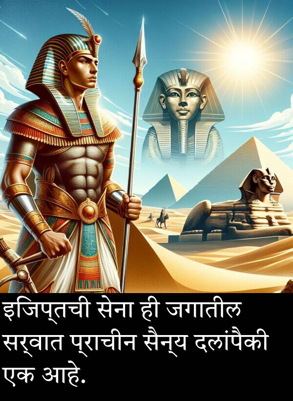 दलांपैकी: इजिप्तची सेना ही जगातील सर्वात प्राचीन सैन्य दलांपैकी एक आहे.