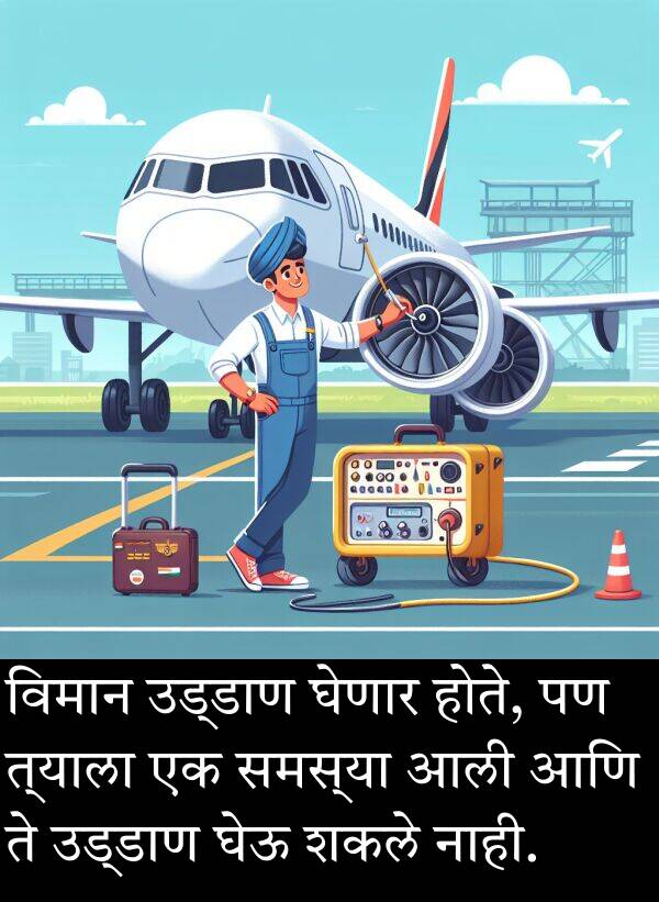 घेऊ: विमान उड्डाण घेणार होते, पण त्याला एक समस्या आली आणि ते उड्डाण घेऊ शकले नाही.