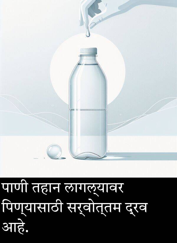 लागल्यावर: पाणी तहान लागल्यावर पिण्यासाठी सर्वोत्तम द्रव आहे.