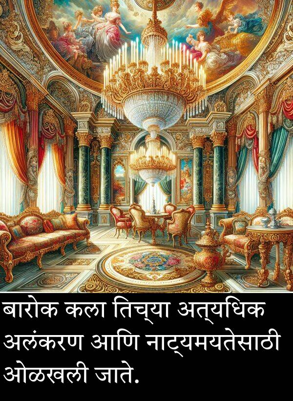 जाते: बारोक कला तिच्या अत्यधिक अलंकरण आणि नाट्यमयतेसाठी ओळखली जाते.