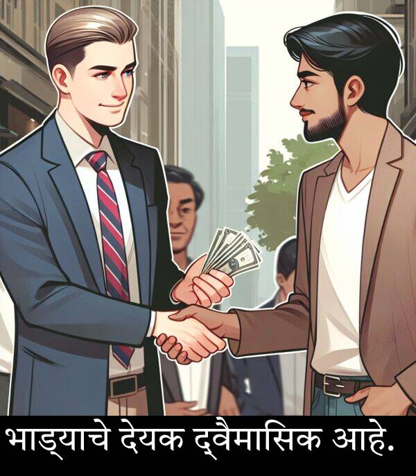 भाड्याचे: भाड्याचे देयक द्वैमासिक आहे.