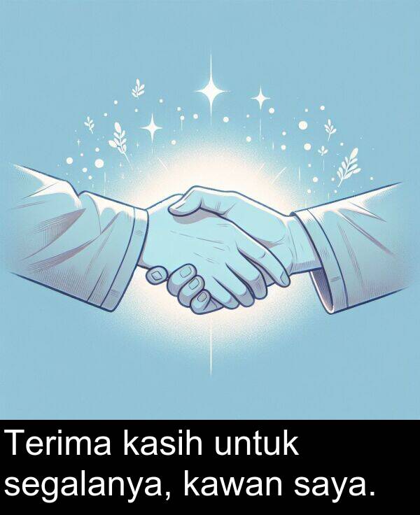 segalanya: Terima kasih untuk segalanya, kawan saya.