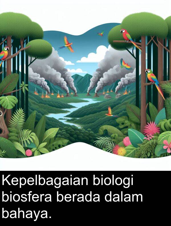 bahaya: Kepelbagaian biologi biosfera berada dalam bahaya.