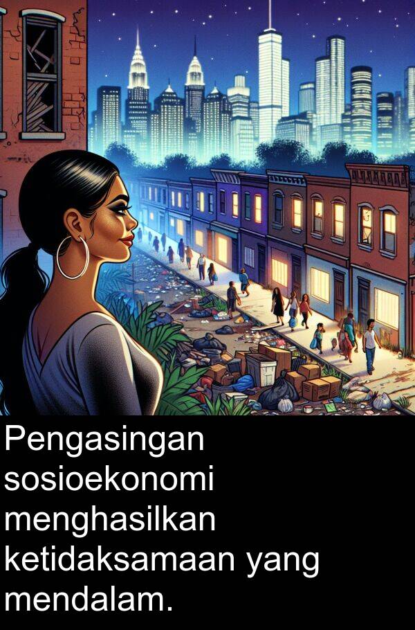 mendalam: Pengasingan sosioekonomi menghasilkan ketidaksamaan yang mendalam.