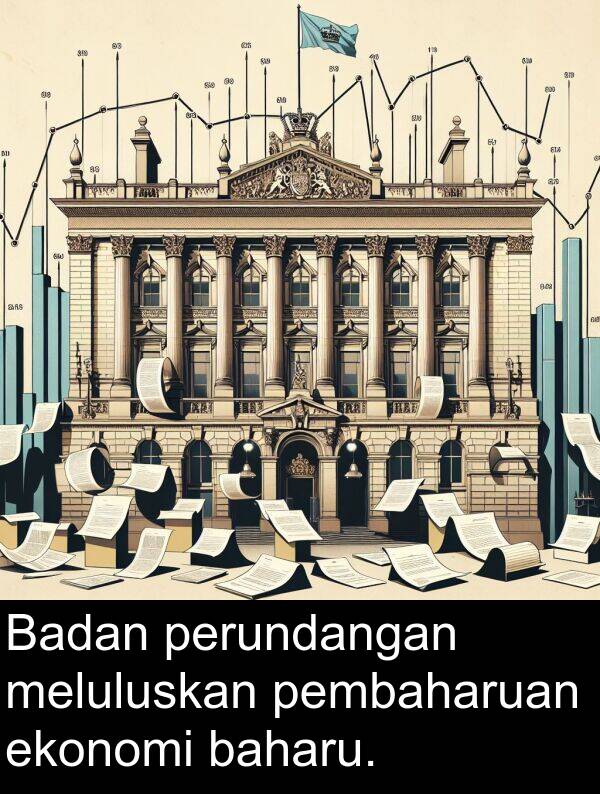 perundangan: Badan perundangan meluluskan pembaharuan ekonomi baharu.