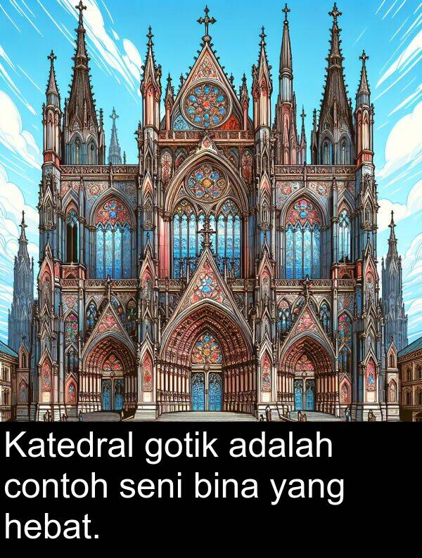 seni: Katedral gotik adalah contoh seni bina yang hebat.