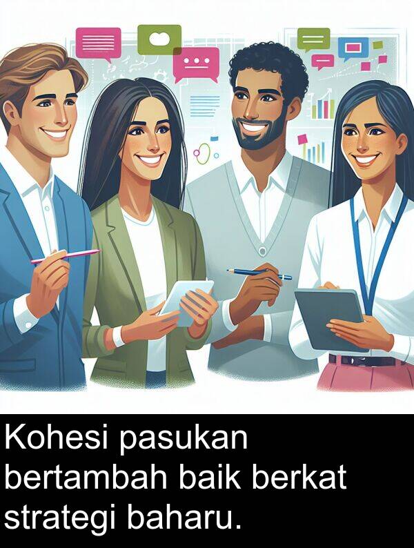 baharu: Kohesi pasukan bertambah baik berkat strategi baharu.