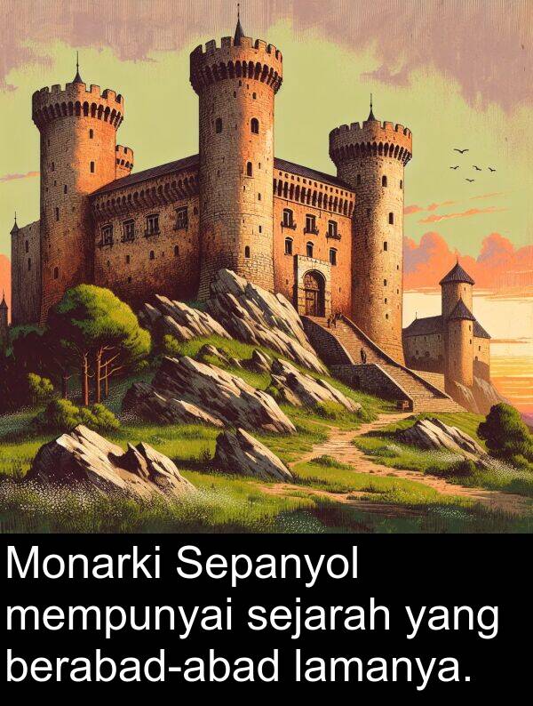 lamanya: Monarki Sepanyol mempunyai sejarah yang berabad-abad lamanya.