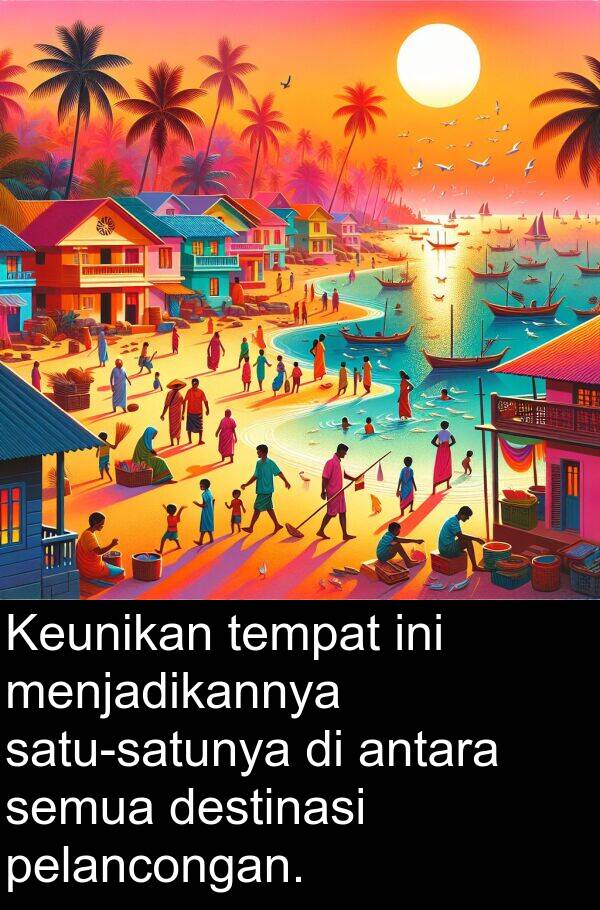 pelancongan: Keunikan tempat ini menjadikannya satu-satunya di antara semua destinasi pelancongan.