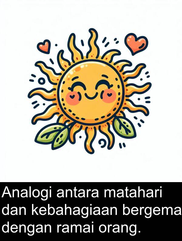 kebahagiaan: Analogi antara matahari dan kebahagiaan bergema dengan ramai orang.