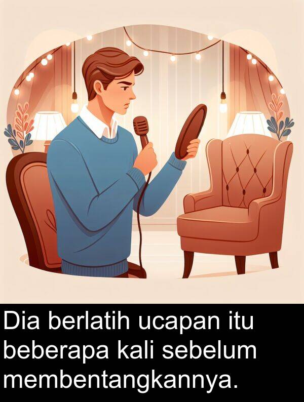 beberapa: Dia berlatih ucapan itu beberapa kali sebelum membentangkannya.