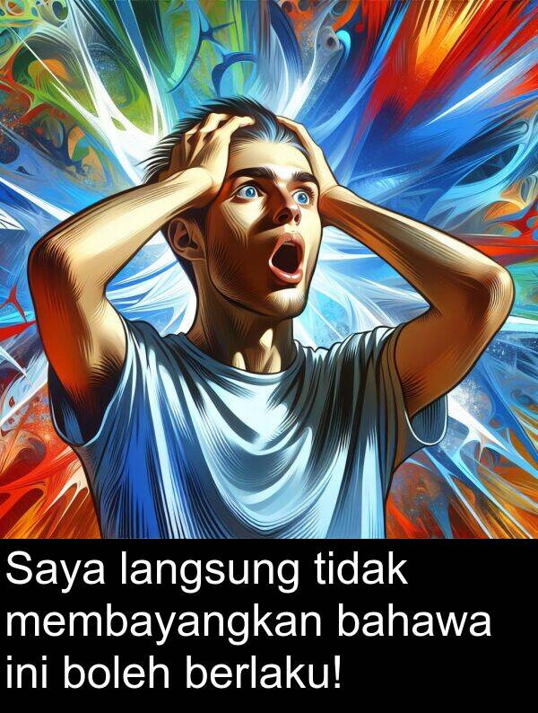 bahawa: Saya langsung tidak membayangkan bahawa ini boleh berlaku!